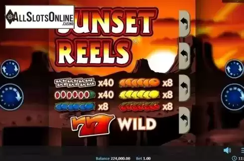 Game Screen 1. Sunset Reels Pull Tab from Realistic