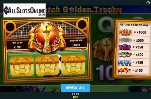 Bonus Game. Scratch Golden Trophy from Slot Factory