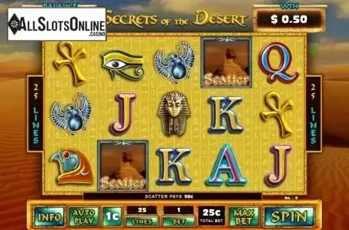 Win Screen. Secrets of the Desert from GMW