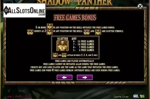 Screen6. Shadow of the Panther from High 5 Games