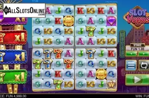 Reel Screen. Slot Vegas Megaquads from Big Time Gaming