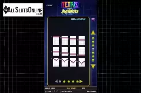 Paytable 5. Tetris Super Jackpots from Bally