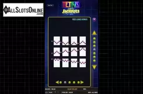 Paytable 6. Tetris Super Jackpots from Bally