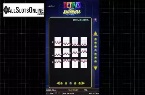 Paytable 7. Tetris Super Jackpots from Bally