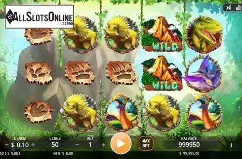 Reel screen. The King of Dinosaurs from KA Gaming