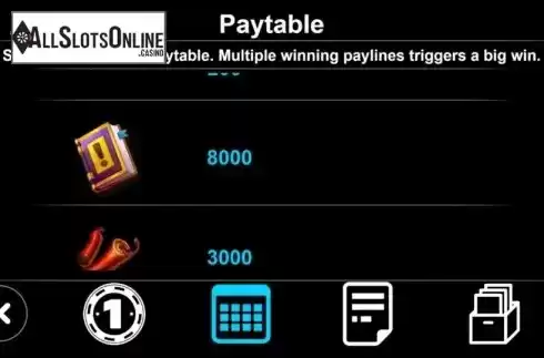 Paytable 1. The Lost City Of Gold (Triple Profits Games) from Triple Profits Games