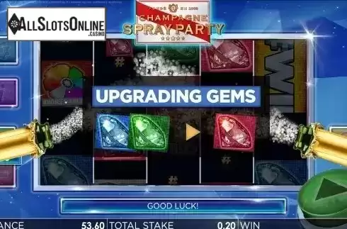 Upgrading Gems screen. The Only Way is Essex from Storm Gaming