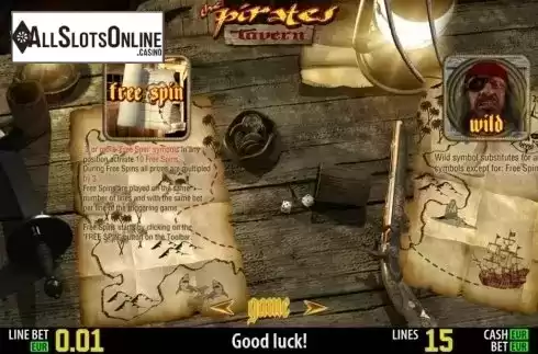 Paytable 2. The Pirates Tavern HD from World Match