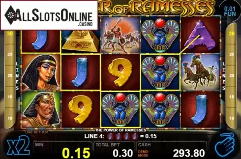 Win screen 2. The Power Of Ramesses from Casino Technology