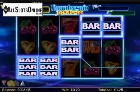 Bonus screen. Thunderspin Jackpots from NextGen