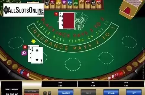 Game Screen 2. Vegas Strip Blackjack (Microgaming) from Microgaming