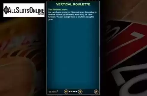 Rules 2. Vertical Roulette VIP from GAMING1