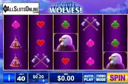 Reel screen. Wolves! Wolves! Wolves! from Playtech