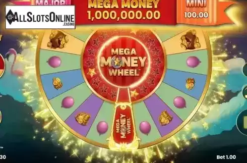 Mega Money Wheel Win Screen