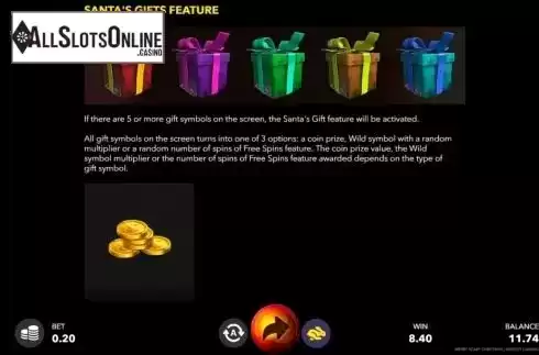 Santa’s Gifts Feature screen