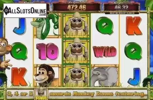 Free Spins Triggered. Monkey Business Deluxe from Blueprint