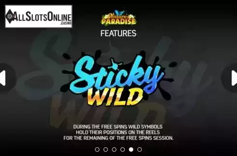Sticky wild screen