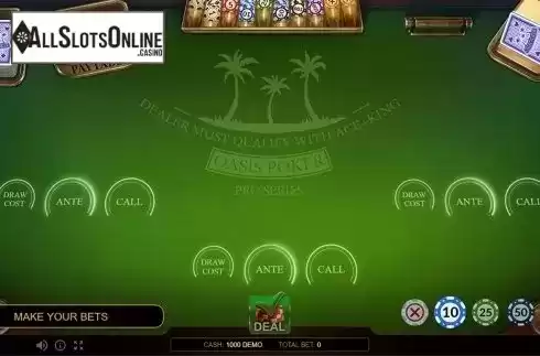 Reels screen. Oasis Poker Pro Series from Evoplay Entertainment