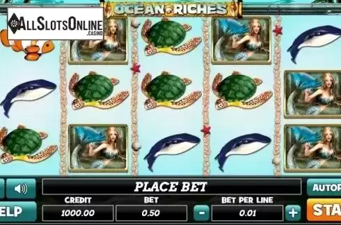 Reel Screen. Ocean Riches (PlayPearl) from PlayPearls