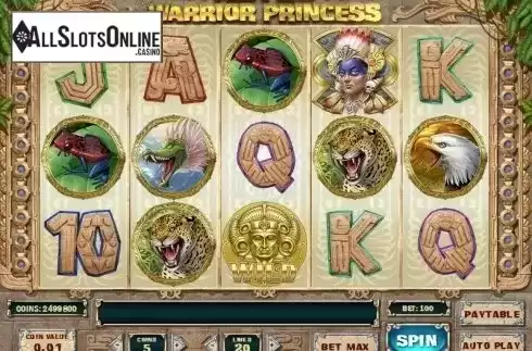 Screen 5. Aztec Warrior Princess from Play'n Go