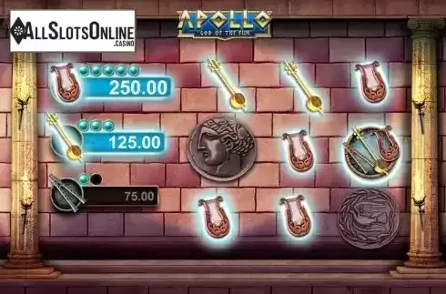 Screen 2. Apollo God of the Sun (Leander Games) from Leander Games