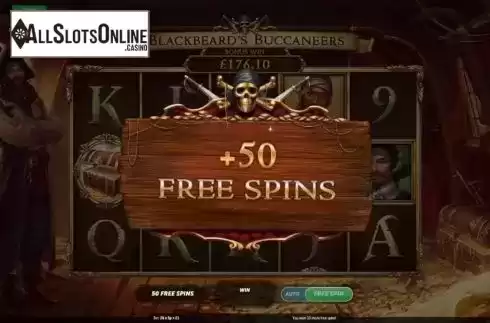 Free Spins 3. Blackbeard's Buccaneers from Roxor Gaming
