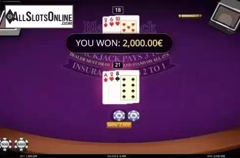 Game Screen. Blackjack VIP (iSoftBet) from iSoftBet