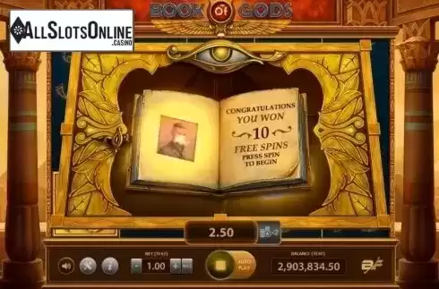 Free Spins 1. Book of Gods (BF games) from BF games