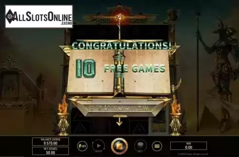 Free Spins screen. Book of Gates (BF games) from BF games
