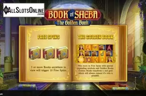 Start Screen. Book of Sheba (iSoftBet) from iSoftBet