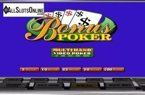 Game Screen. Bonus Poker MH (Betsoft) from Betsoft