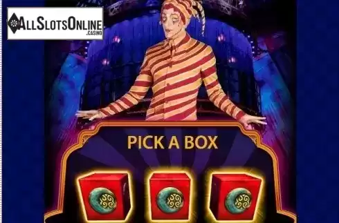 BonusGame: Pick Objects screen mobile. Cirque Du Soleil Kooza from Bally