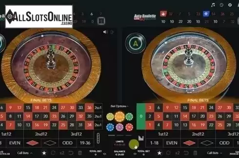 Game Screen. Duo Live Auto Roulette from Authentic Gaming
