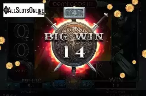 Big Win. Demi Gods III 15 Lines from Spinomenal
