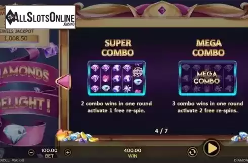 Combo Feature screen