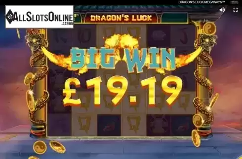 Big Win. Dragon's Luck Megaways from Red Tiger