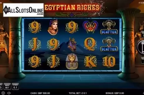 Reel Screen. Egyptian Riches (Nektan) from Nektan