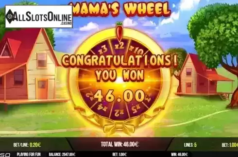 Win Bonus Wheel screen