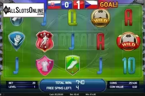 Free spins. Football: Champions Cup from NetEnt