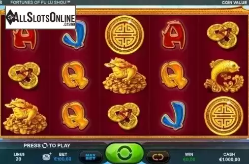 Reel Screen . Fortunes of Fu Lu Shou from Plank Gaming