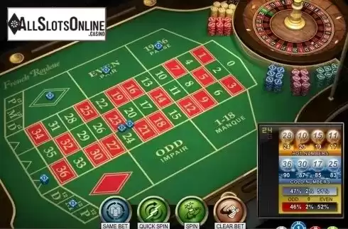 Game Screen. French Roulette (NetEnt) from NetEnt