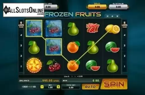 Win Screen. Frozen Fruits (Betsense) from Betsense
