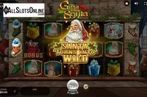 Santa Symbol Turns into Wild Screen