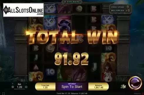 Win Free Spins screen