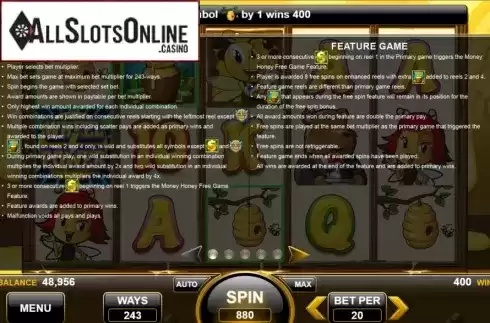 Features 1. Honey Money (Spin Games) from Spin Games