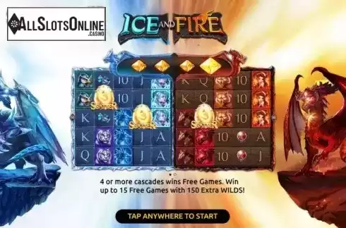 Start Screen. Ice and Fire from Dream Tech