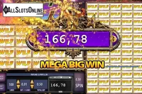Mega Big Win screen. KISS: Shout it Out Loud! from WMS