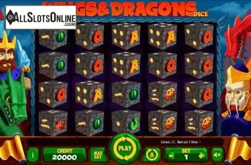 Reel Screen. Kings and Dragons Dice from Mancala Gaming