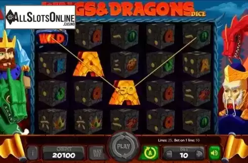 Win screen 3. Kings and Dragons Dice from Mancala Gaming