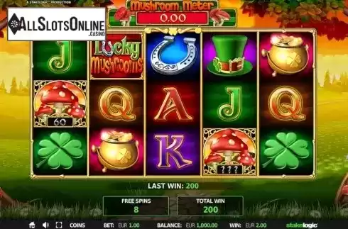 Free Spins. Lucky Mushrooms Deluxe from StakeLogic